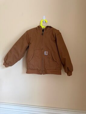 Carhartt Boys XS (6) Insulated Hooded Active Jacket - Brown Canvas